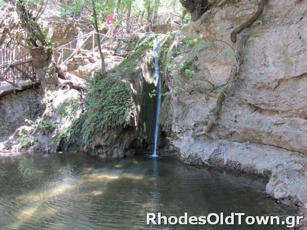 Small waterfall and pond