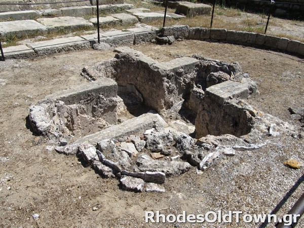 Early Christian era cross shaped baptistery