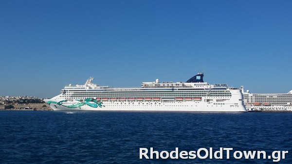Cruise Ship Norwegian Jade at Rhodes Port