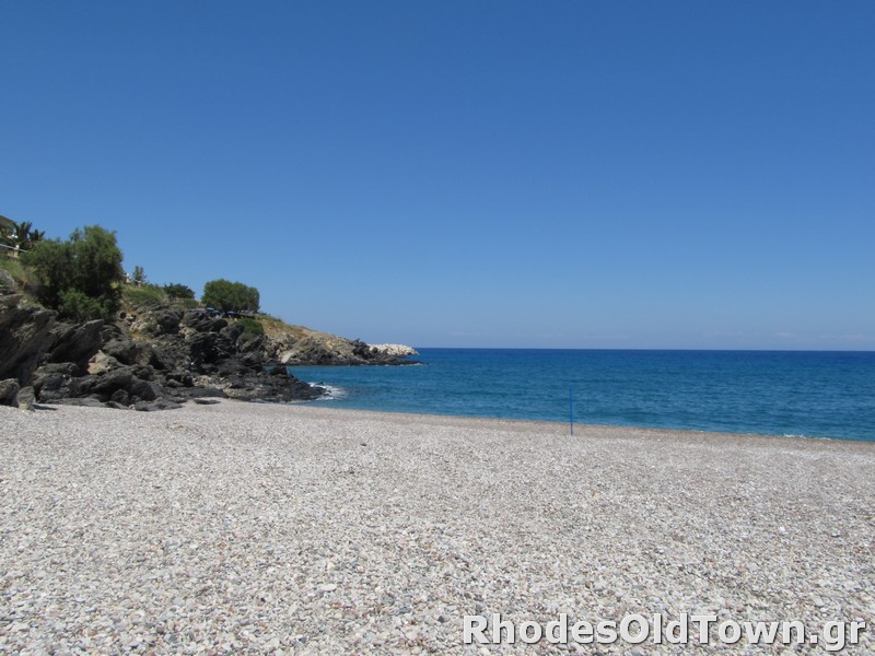 Côté gauche de la plage